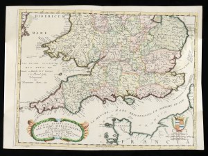 Vincenzo Maria Coronelli (1650-1718). Parte Meridionale del Regno D'Inghilterra (Southern part of the Kingdom of England)