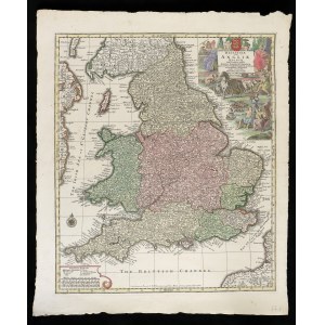 Matthaus Seutter (1678-1757). Britanniae Sive Angliae Regnum