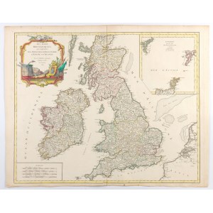 Robert de Vaugondy (1688-1766). Les Isles Britanniques : qui comprennent les Royaumes d'Angleterre, d'Ecosse et d'Irlande, 1754