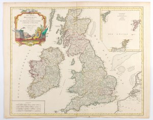 Robert de Vaugondy (1688-1766). Le isole britanniche: che comprendono i reami d'Inghilterra, d'Inghilterra e d'Irlanda, 1754