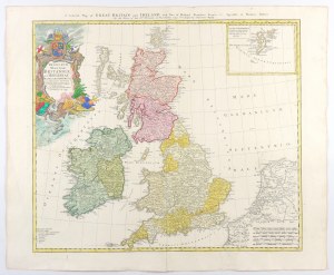 Eredi Johann Baptist Homann. Regnorum Magnae Britanniae et Hiberniae Mappa Geographica..., 1749