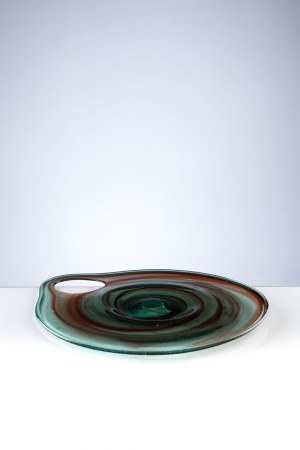 Maria Veltuzen-Nagrabecka (1942 - 2023), Decorative platter, 1970s-80s.