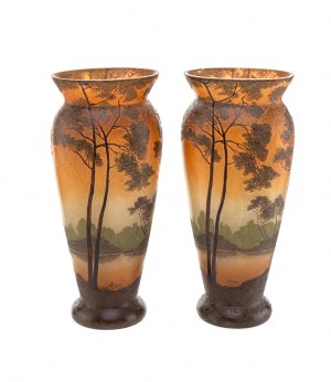 Legras, Saint Denis, Pair of vases, early 20th century.
