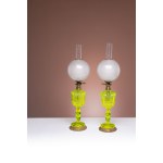 Baccarat Crystal Works, dvojica stolových lámp, 19./20. storočie.