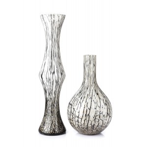 Makora Decorative Glassworks, Ensemble de deux récipients, 21e siècle.
