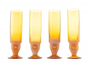 Zbigniew Horbowy (1935 - 2019), Set of four glasses, 1980s.