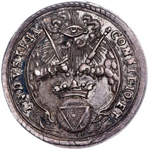 Leopold I, (1657-1705) Silver Token 1655 Homage in Vienna