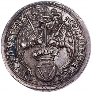 Leopoldo I, (1657-1705) Gettone d'argento 1655 Omaggio a Vienna