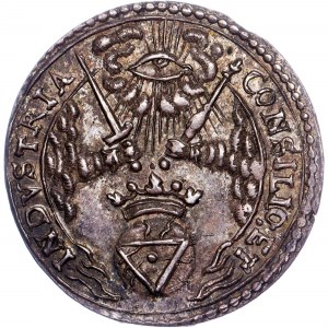 Leopoldo I (1657-1705) Gettone d'argento 1655 Omaggio a Vienna