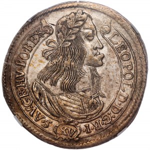 Leopold I. (1657-1705) XV Kreuzer 1664 KB