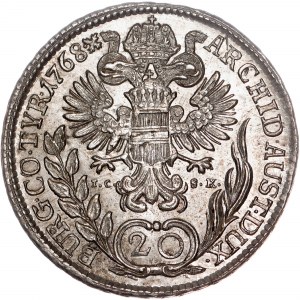 Habsburský rod - Marie Terezie (1740-1780) 20 Kreuzer 1768 IC-SK