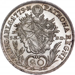 Habsburský rod - Mária Terézia (1740-1780) 20 Kreuzer 1779 B//S.K.-P.D.