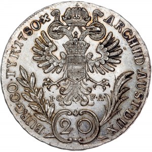 Habsburský rod - Marie Terezie (1740-1780) 20 Kreuzer 1780 IC-FA