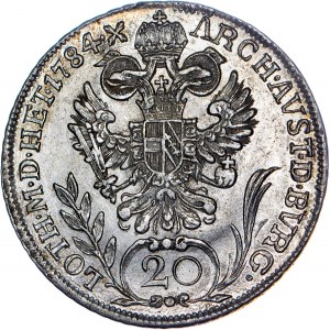 Rod Habsburgovcov - Jozef II. (1765-1790) 20 Kreuzer 1784 G