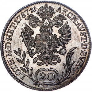 Rod Habsburgovcov - Jozef II. (1765-1790) 20 Kreuzer 1787 B