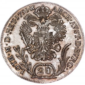 Rod Habsburgovcov - Leopold II. (1790-1792) 20 Kreuzer 1791 B