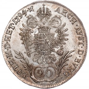 Habsburský rod - František I. (1792 -1835) 20 Kreuzer 1794 E