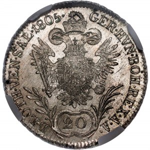 Ród Habsburgów - Franciszek I (1792-1835) 20 Kreuzer 1805 E