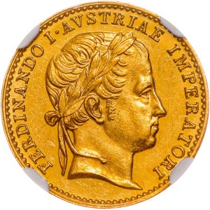 Habsburský rod - Ferdinand I. (1835-1848) Zlatý žeton 1835 (dukát). Pocta ve Vídni