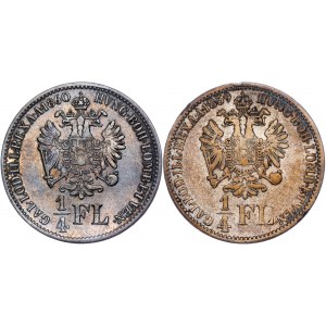 Habsburský rod - František Josef I. (1848-1916) ¼ Gulden 1859 A a 1860 B