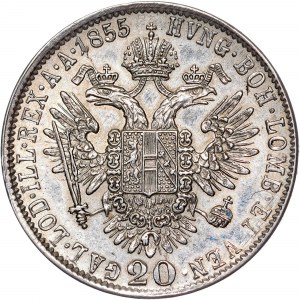 Ród Habsburgów - Franciszek Józef I (1848-1916) 20 Kreuzer 1855 C