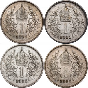 Rod Habsburgovcov - František Jozef I. (1848-1916) 1 koruna - 4 ks