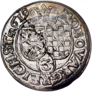 Německé státy - Johann Christian a Georg Rudolf, 3 Kreuzer 1619 HR