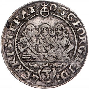 Deutsche Staaten - Georg III, Ludwig IV, Christian, 3 Kreuzer 1657 EW