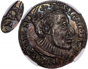 Polen - Sigismund III. Vasa Groschen (Trojak) 1588 ID