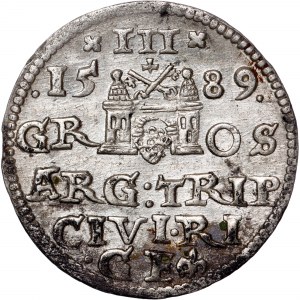 Poland - Sigismund III Vasa Groschen (Trojak) 1589 GE