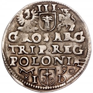 Polsko - Zikmund III Vasa Groschen (Trojak) 1590 ID