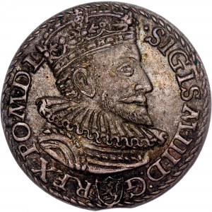 Polen - Sigismund III. Wasa Groschen (Trojak) 1592 Malbork