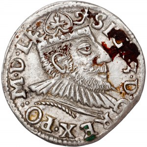 Pologne - Sigismond III Vasa Groschen (Trojak) 1593 IF