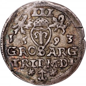 Polonia - Sigismondo III Vasa Groschen (Trojak) 1593 Vilnius