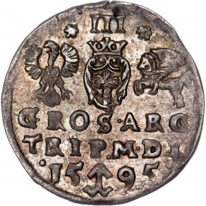 Polonia - Sigismondo III Vasa Groschen (Trojak) 1595 Vilnius