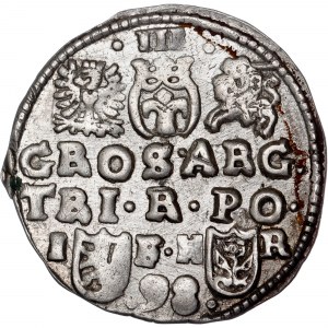 Polsko - Zikmund III Vasa Groschen (Trojak) 1598 IF HR