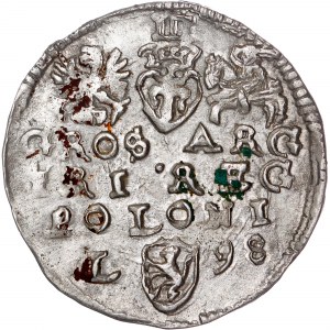 Polsko - Zikmund III Vasa Groschen (Trojak) 1598 L