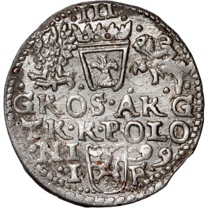 Pologne - Sigismond III Vasa Groschen (Trojak) 1599 Olkusz