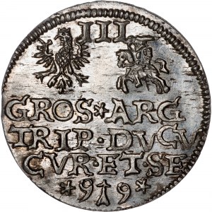 Poland - Wilhelm Kettler Groschen (Trojak) 1599 Mitawa