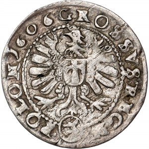 Polsko - Zikmund III Vasa Groschen (Grosz) 1606