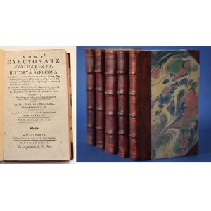 1783 Nowy Dykcyonarz Historyczny, 5tomów