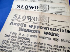 A collection of 18 issues of the Vilnius Word September 1-17, 1939