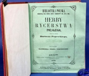 B. Paprocki, Herby Rycerstwa Polskiego 1858