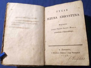 Życie Jezusa Chrystusa Poznań 1796