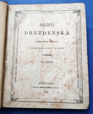 1849 Galerie de Dresde édition polonaise 70 intaglios