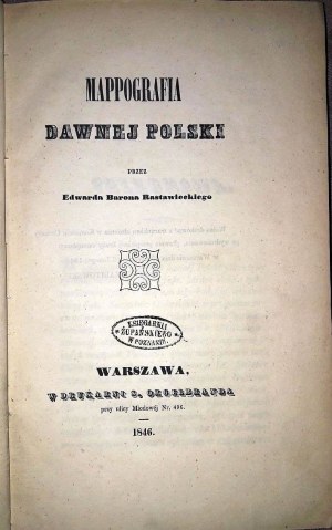 RASTAWIECKI Mappografia dell'antica Polonia 1846