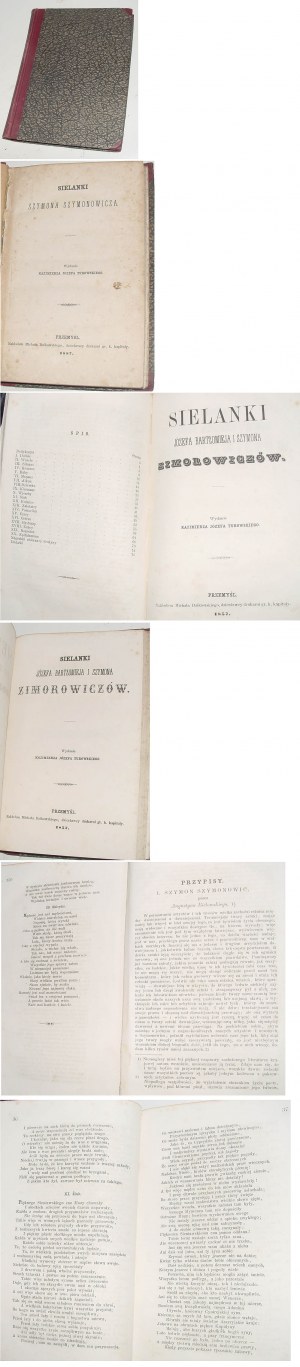 Idylles de Zimorowicz + Szymonowicz Przemyśl 1857