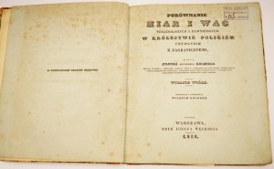 1838 Srovnání současných a dřívějších měr a vah v Kr. Kolberg, Polsko