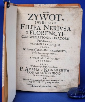 Das Leben des Heiligen Philipp Nerius, Leszno 1683