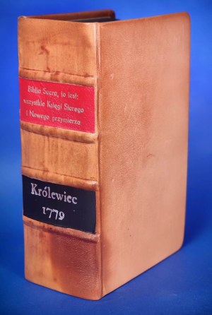 Byblia Święta to iest wszystko Pismo Święte, Königsberg 1779